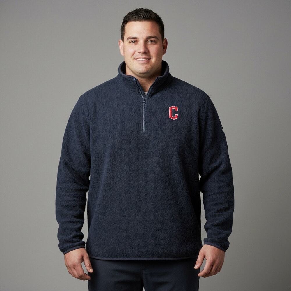 Mens 
XXXL Cutter & Buck Cleveland Guardians Cascade 
Fleece Men's Quarter Zip